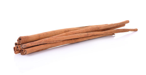 Cinnamon  on white background.