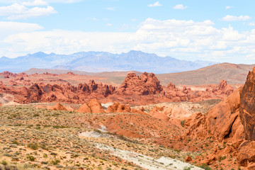 amazing valley of fire desert landscape, nevada