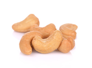 cashew nuts isolated on white background.