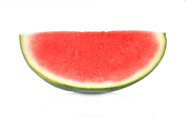 Slice of watermelon on white background