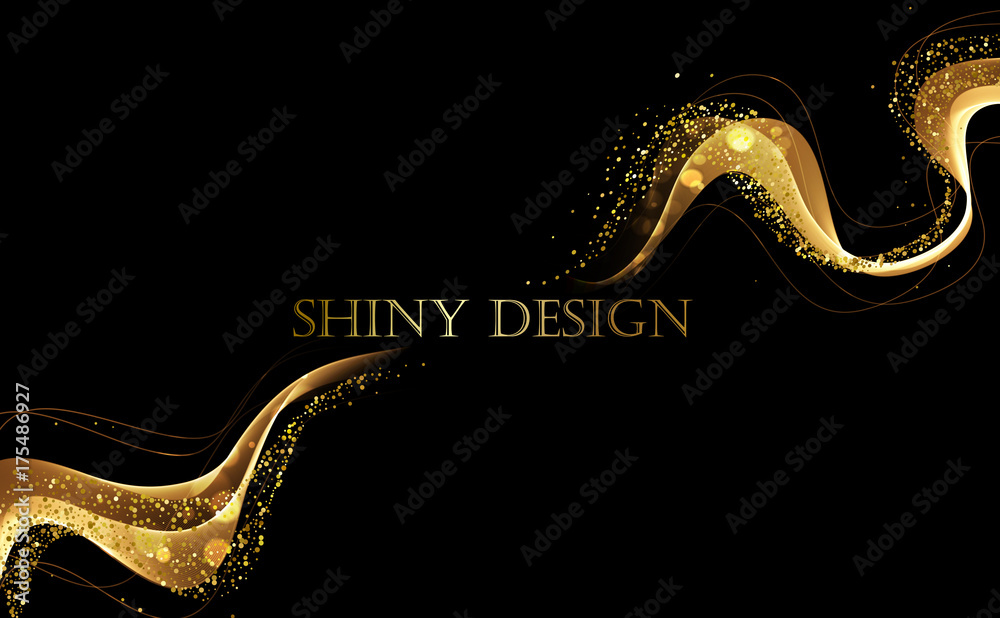 Poster Abstract color wave design element
