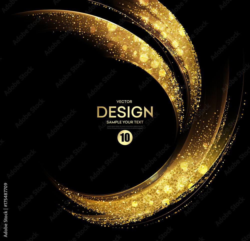 Poster Abstract color wave design element