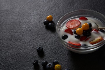 Bowl of breakfast cereals