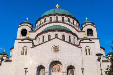 Fototapeta na wymiar Church of Saint Sava in Belgrade, Serbia