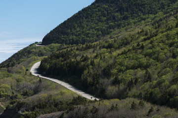 Scenic view of a mountain road, Pleasant Bay, Cape Breton Highlands National Park, Cape Breton Island, Nova Scotia, Canada