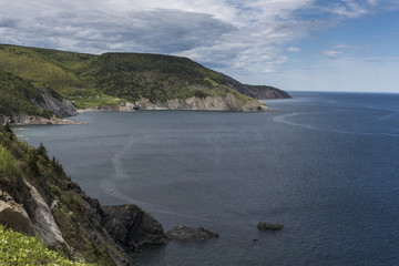 Fototapeta na wymiar Scenic view of coastline, Meat Cove, Cape North, Cabot Trail, Cape Breton Island, Nova Scotia, Canada