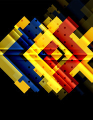 Color arrows on black background