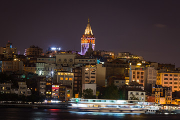 Fototapeta na wymiar Night Bosporus