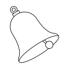 merry christmas bell decorative vector illustration design