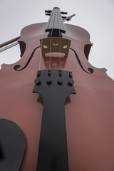 Largest Ceilidh Fiddle in the World located at Sydney waterfront, Sydney, Cape Breton Island, Nova Scotia, Canada