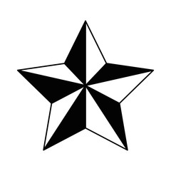 decorative star isolated icon vector illustration design