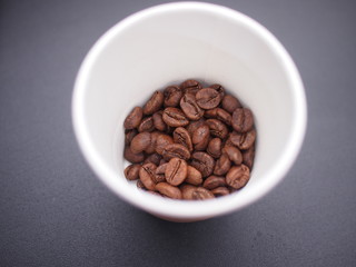 Coffee Beans in Paper Cup