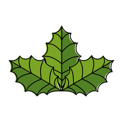 Fototapeta premium leafs christmas decoration icon