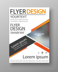 Abstract flyer design background. Brochure template. Can be used for magazine cover, business mockup, education, presentation, report. Vector eps 10.