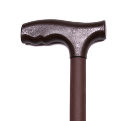 handle of a brown walking stick