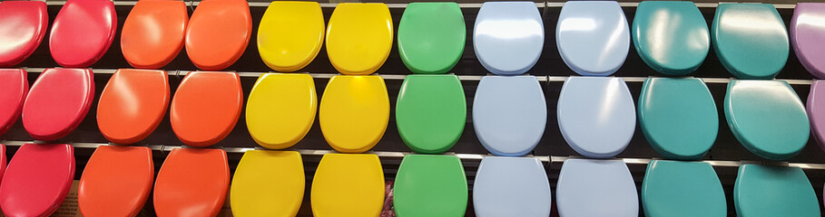 a panorama multicolour toilet seat in lot of colors for large backgrounds