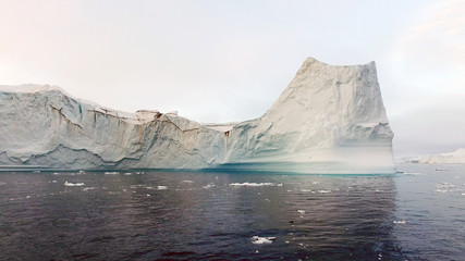 Fototapeta na wymiar Icebergs on Arctic Ocean in Greenland