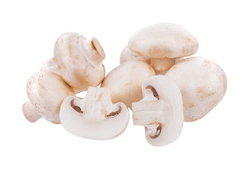 Fototapeta na wymiar white Mushroom champignon isolated on white background