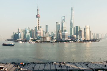Shanghai huangpu river financial center