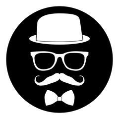 Hipster icon stamp