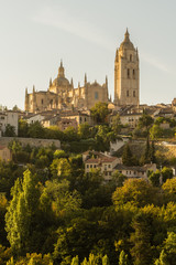 Fototapeta na wymiar The city of Segovia, in the Spanish province of Castilla y Leon