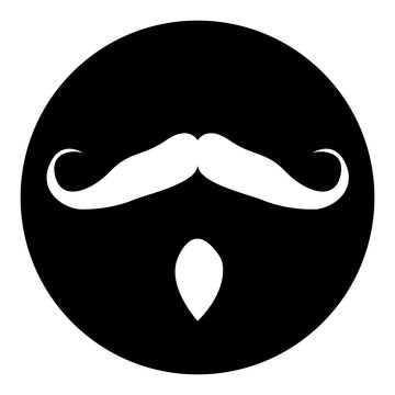 Isolated mustache icon