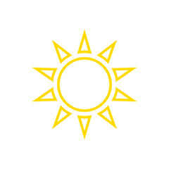Icon line sun, vector.
