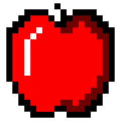 Isolated pixeled apple