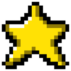 Fototapeta premium Isolated pixeled star
