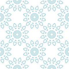 Floral seamless pattern. Blue wallpaper background