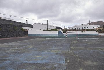 Lanzarote, Spain - August 24, 2015 : Sport playground in Mancha Blanca, Lanzarote