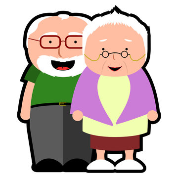 Isolated grandparents icon