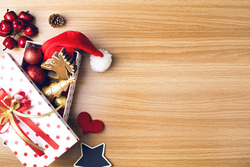 top view xmas decor prop object vintage