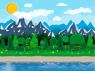 Obraz premium Summer nature mountain landscape, national park.