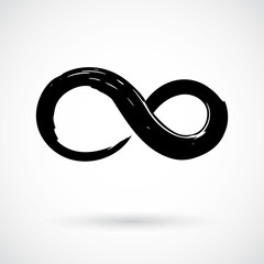 Infinity symbol ink brush stroke