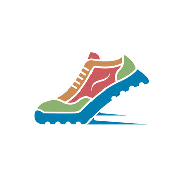 speeding running sport shoe icon