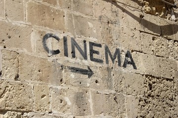 Italy, Basilicata: Cinema signal.