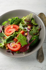 Healthy salad with chickpea