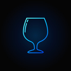 Brandy or cognac glass icon