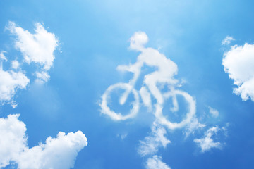 Naklejka premium Cycling cloud form on sky.