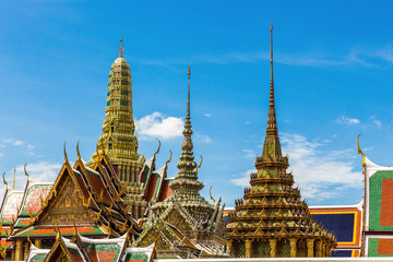 Wat Phra Kaew, commonly known in officially as Wat Phra Si Rattana Satsadaram as the most famous tourist sites and most sacred Buddhist temple (wat) in Thailand, The Grand Palace