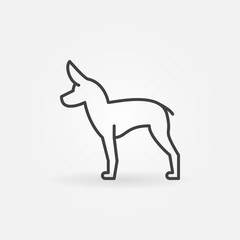 Cute little dog vector icon