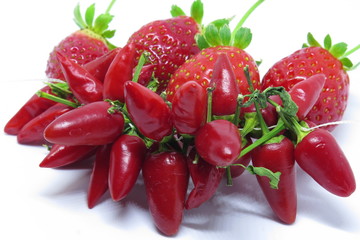 peperoncini e fragole