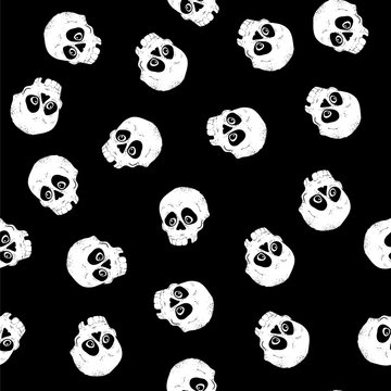 Vintage Skulls pattern. Template for your wallpaper, t-shirt, brand, apparel, background, label, cover, business and art works.