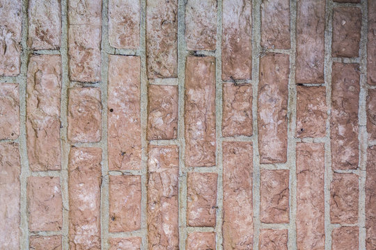 Very Textured Brick Wall Background Close Up