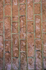 Very Textured Brick Wall Background Close Up