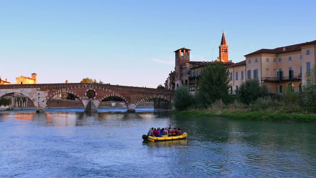 Ponte Pietra on the River Adige, Verona