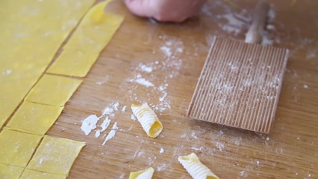 Garganelli italian handmade pasta