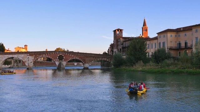 Ponte Pietra on the River Adige, Verona