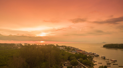 sunset above Lanta island